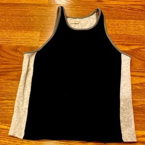 Madewell soft black crop tank